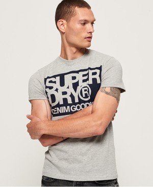 Superdry Denim Goods Co Férfi Pólók Szürke | JABLW1826